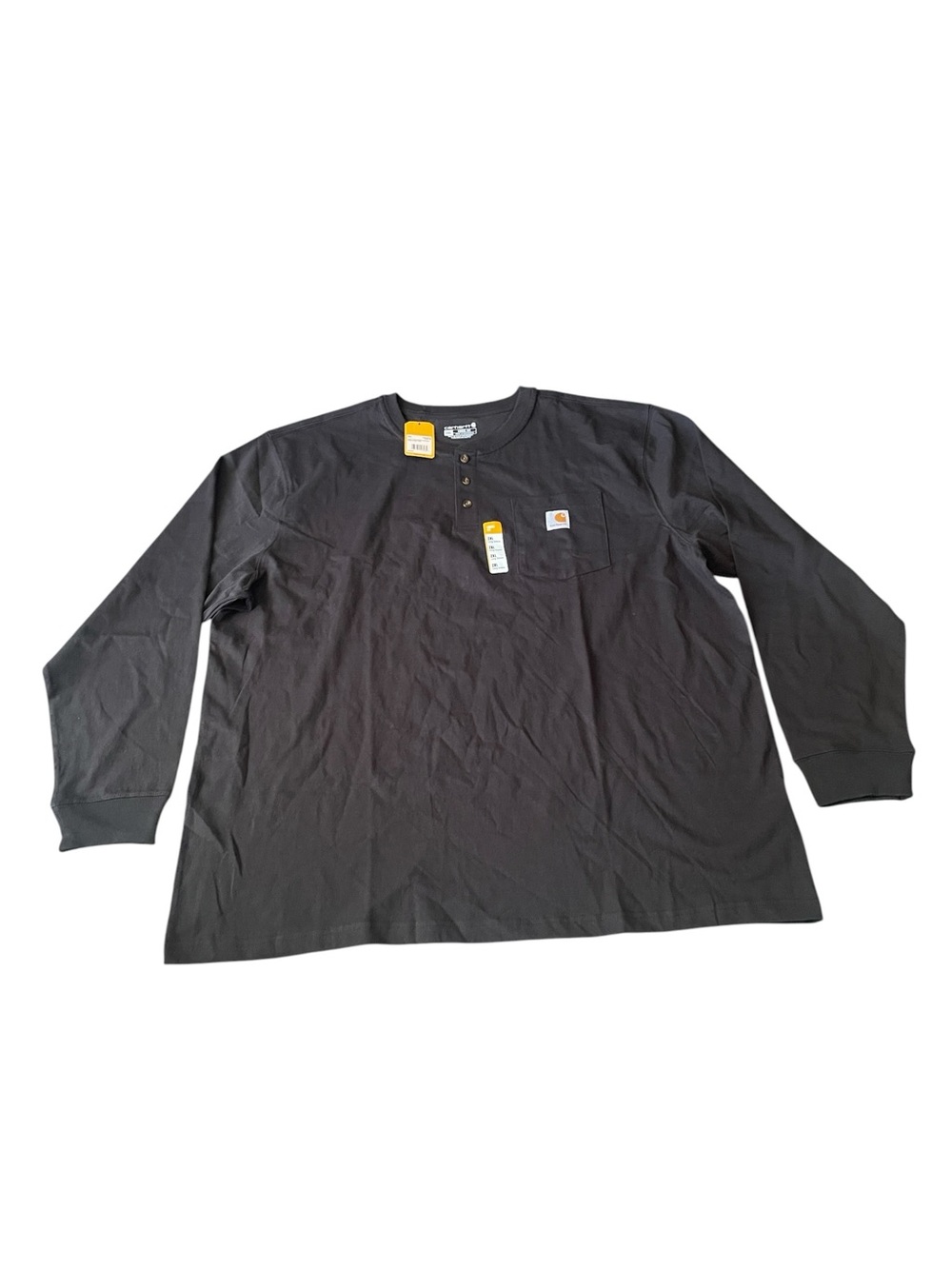 Carhartt Men's Loose Fit Long-Sleeve Henley Pocket Tee Shirt